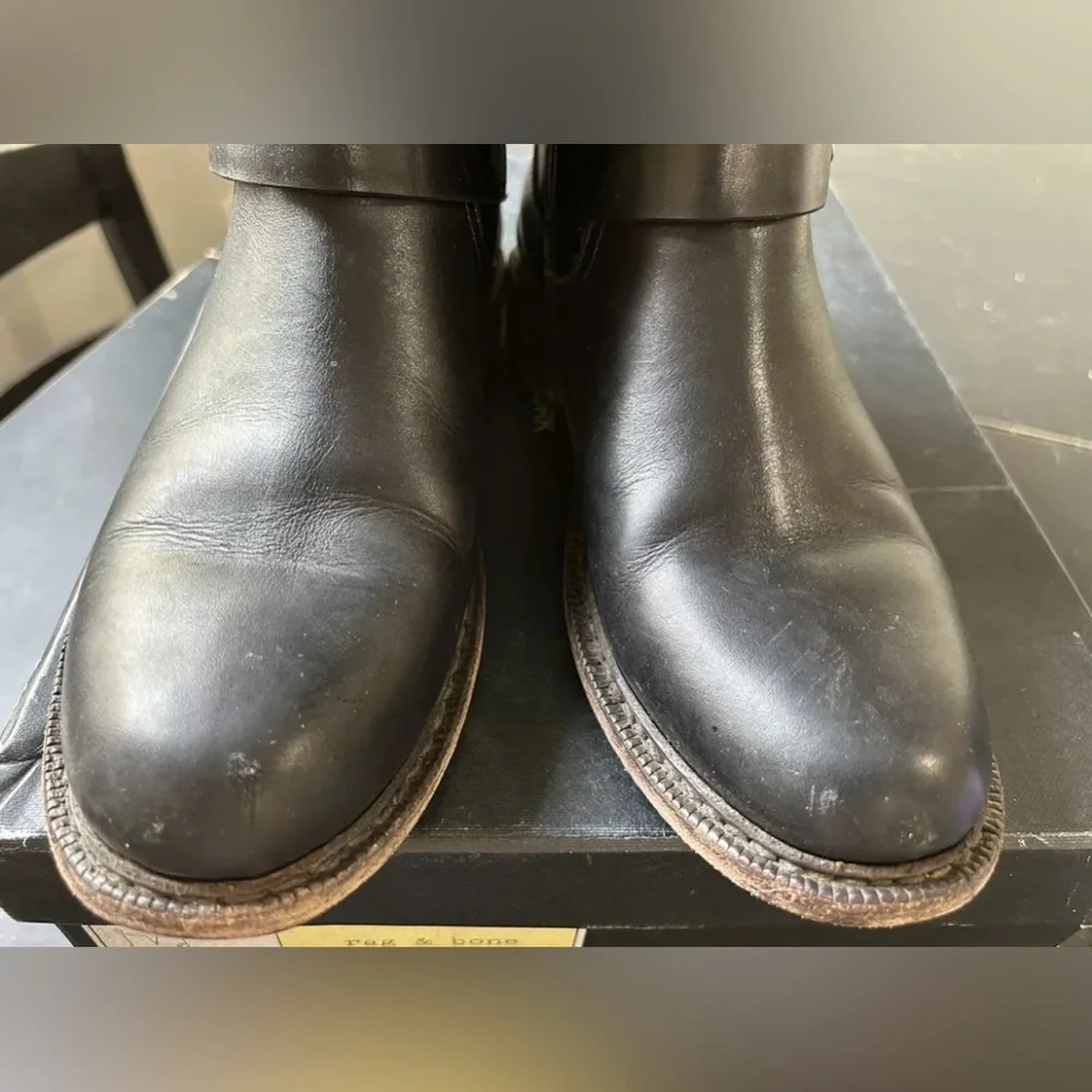 Rag & Bone Ashford Moto Boots Black Size 9 - Picture 4 of 10